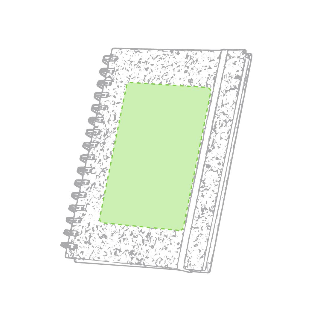Zona de marcaje: En la portada de la libreta